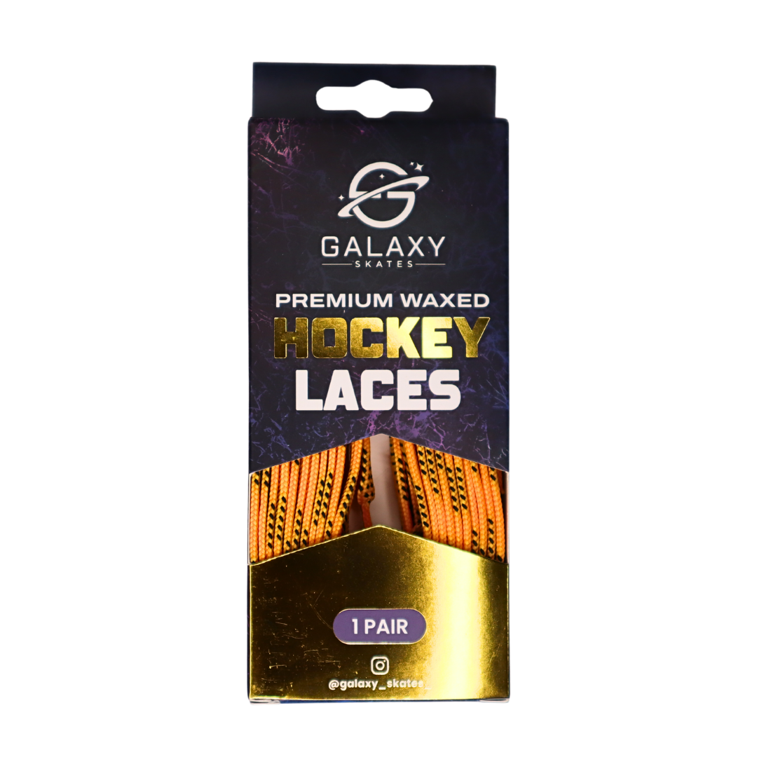 Galaxy Skates Waxed Hockey Laces - Yellow