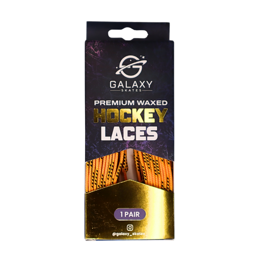 Galaxy Skates Waxed Hockey Laces - Yellow