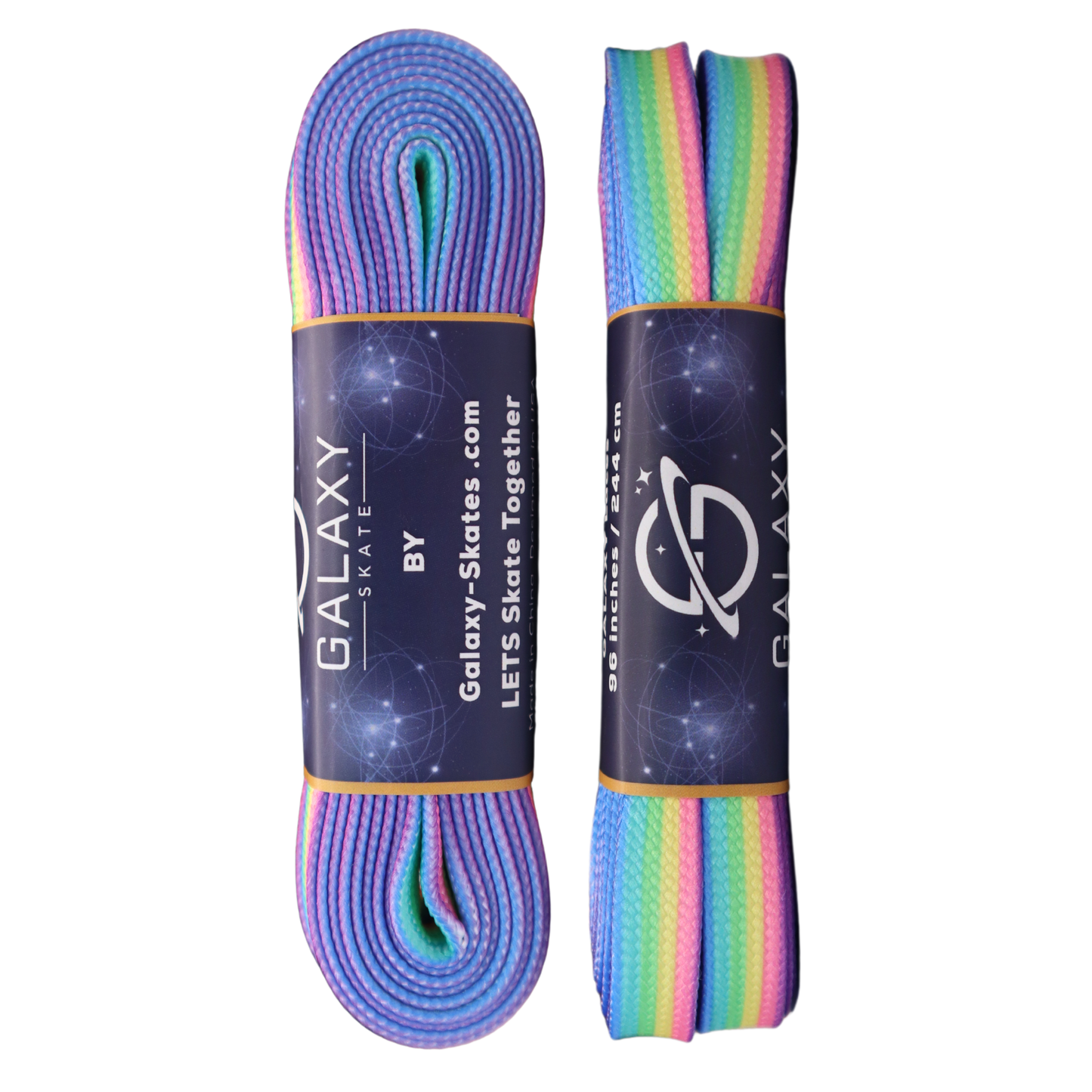 Galaxy Skates Laces - Neon Rainbow