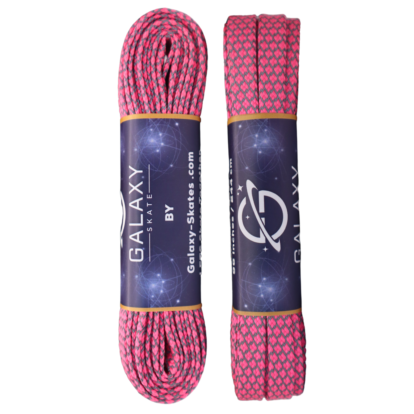 Galaxy Skates Laces - Reflective Neon Pink