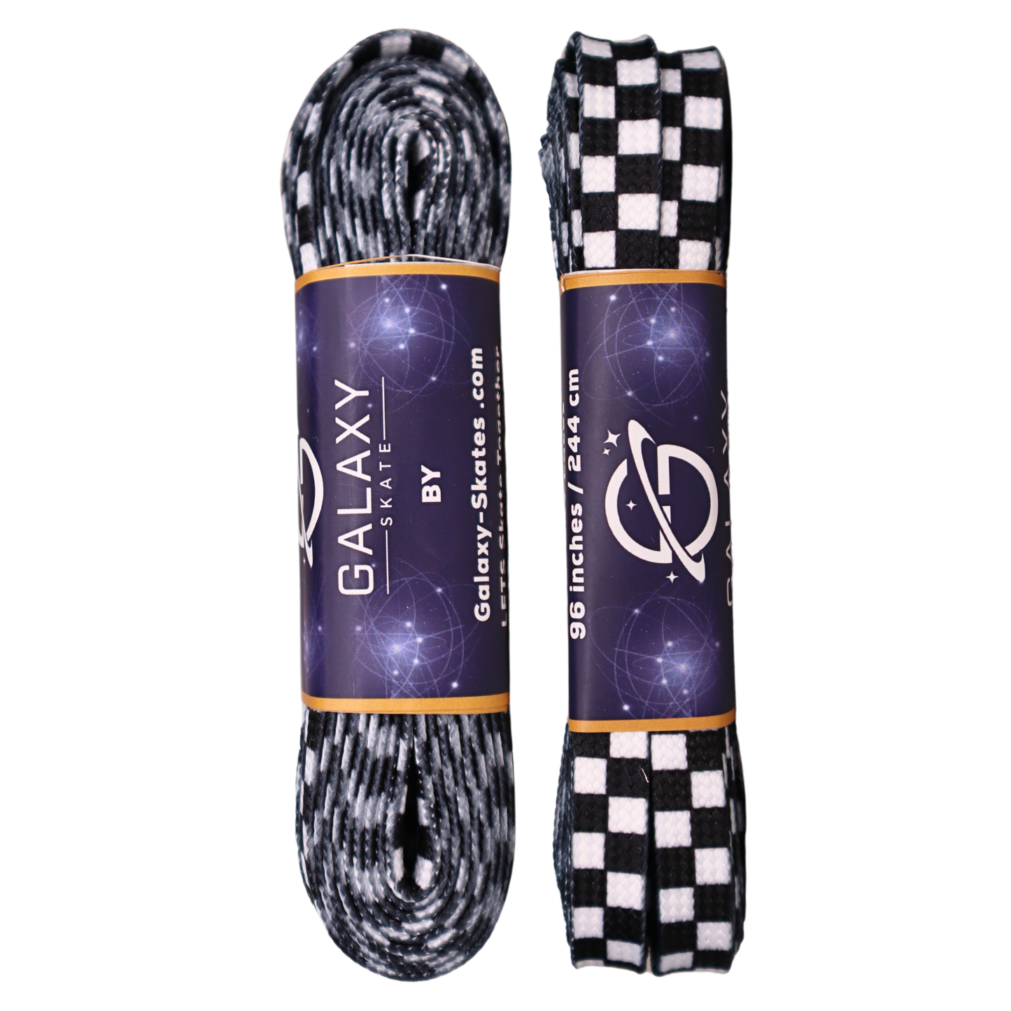 Galaxy Skates Laces - Black & White Checkered