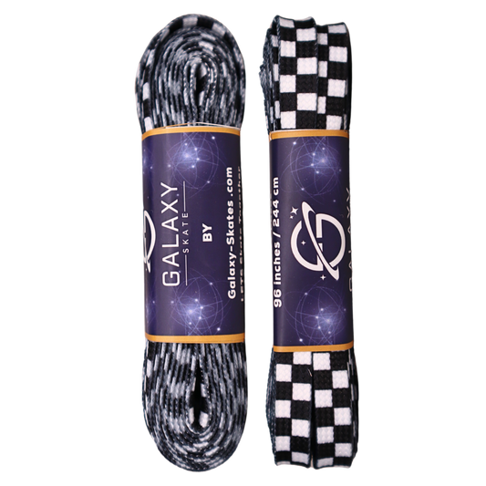 Galaxy Skates Laces - Black & White Checkered