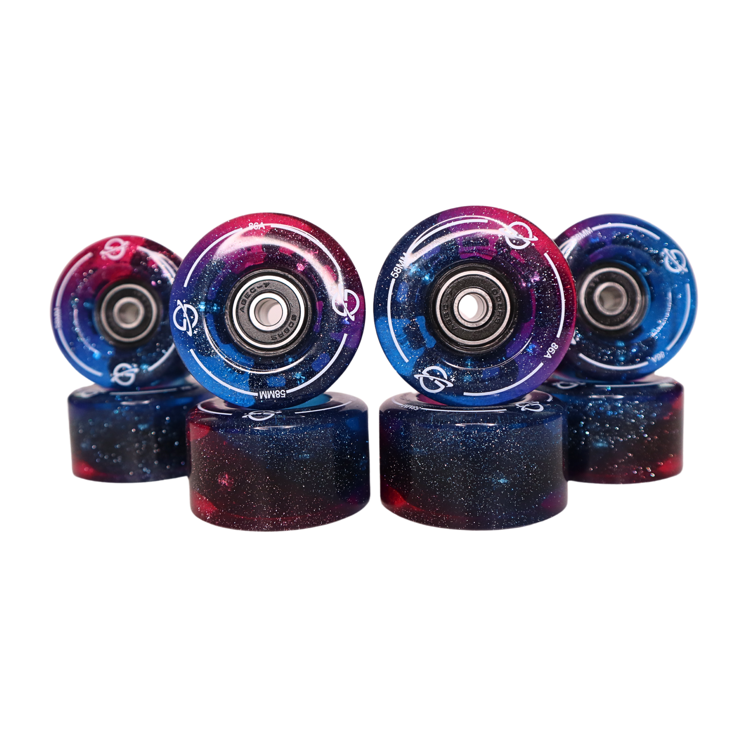 Galaxy Skates Light-Up Wheel 8 pk - Mercury Twilight