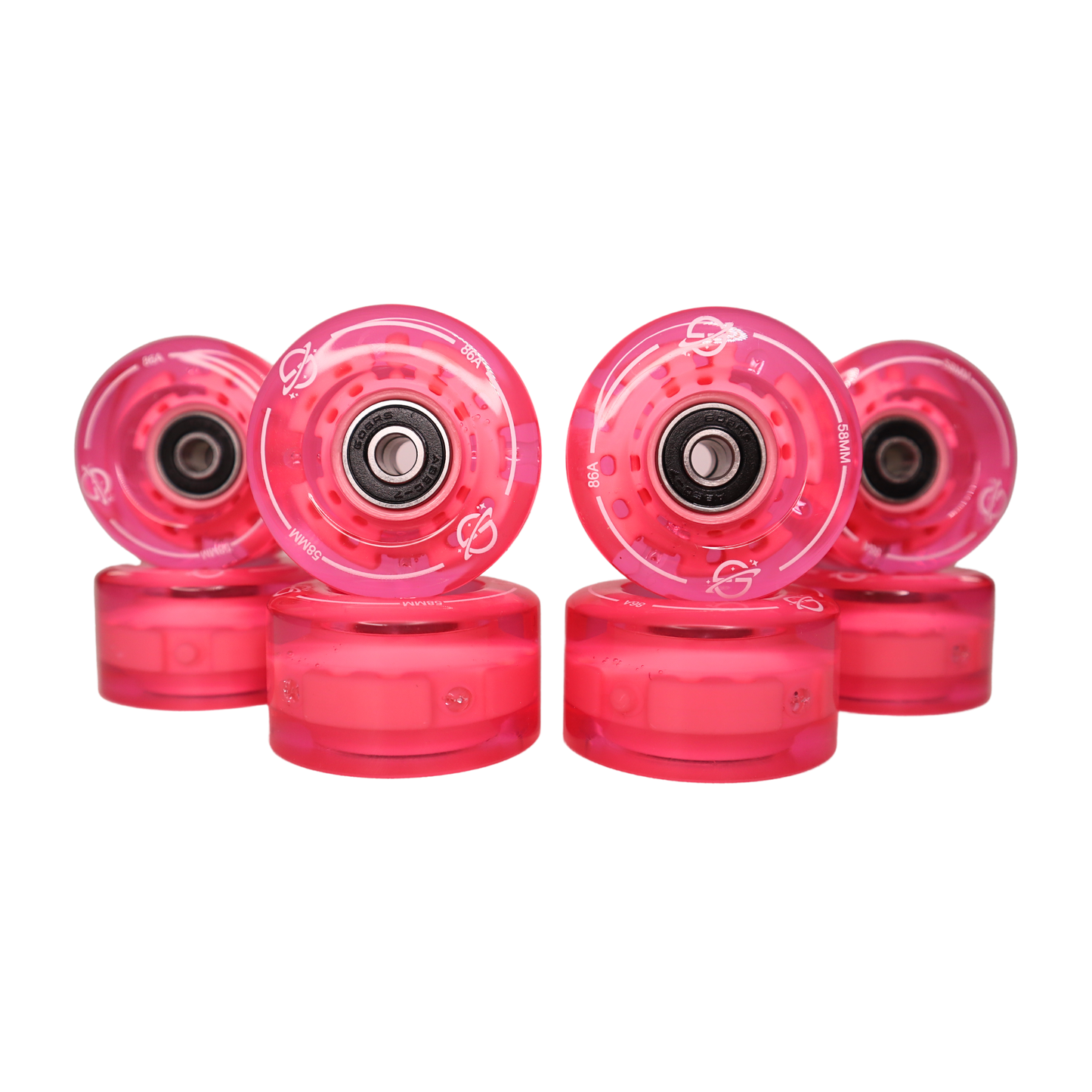 Galaxy Skates Light-Up Wheel 8 pk - Venus Rose