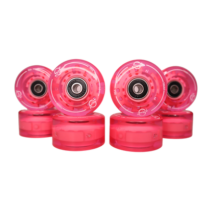 Galaxy Skates Light-Up Wheel 8 pk - Venus Rose