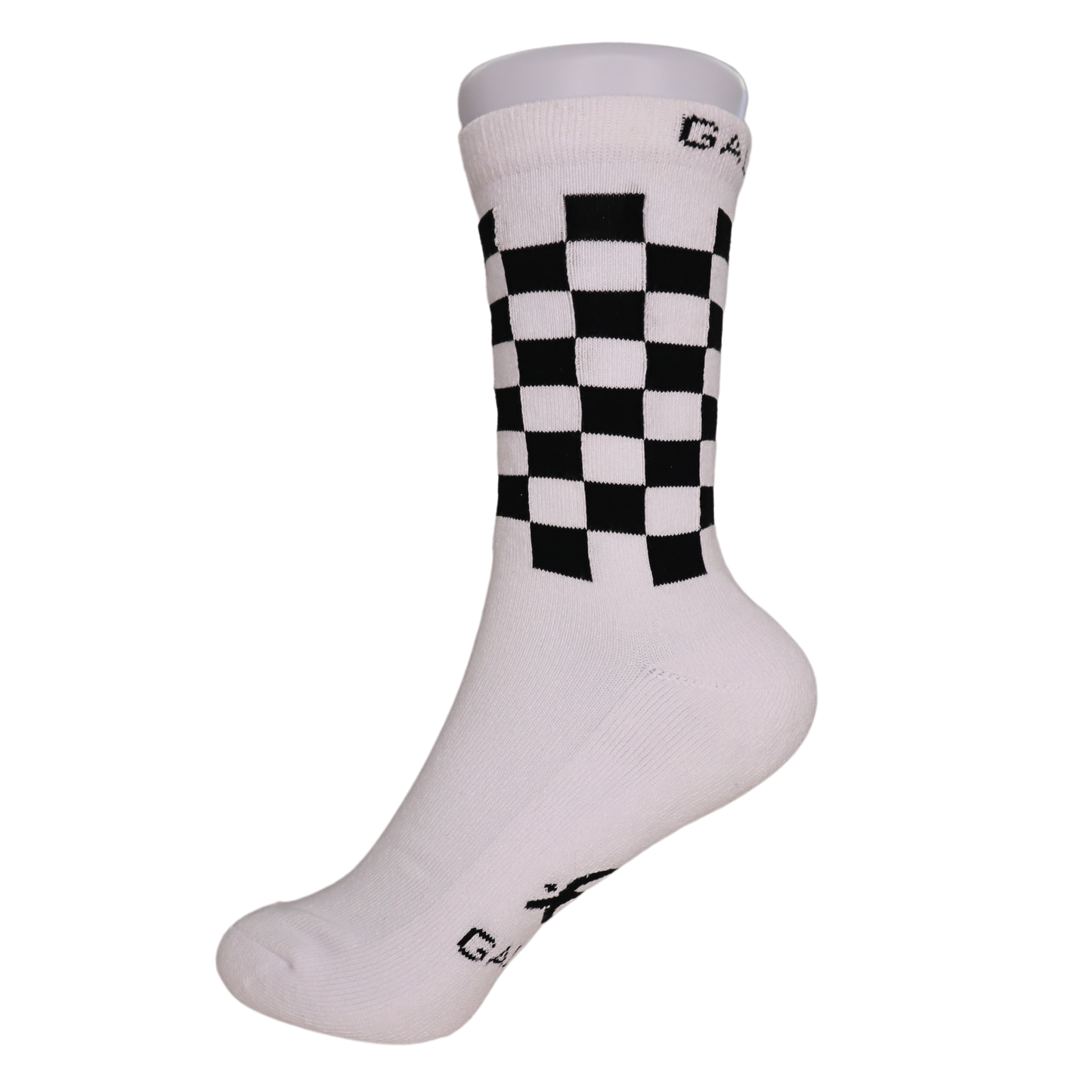 Galaxy Skates Socks - White & Black Checkered