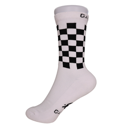 Galaxy Skates Socks - White & Black Checkered