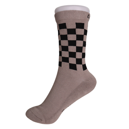 Galaxy Skates Socks - Grey & Black Checkered