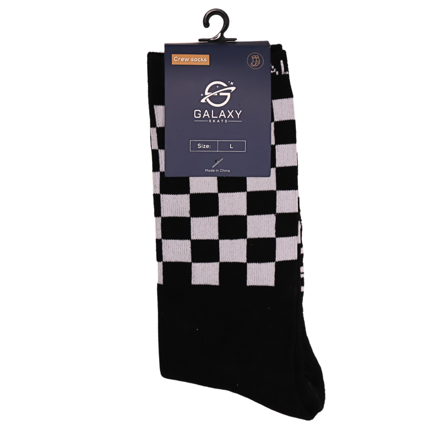 Galaxy Skates Socks - Black & White Checkered