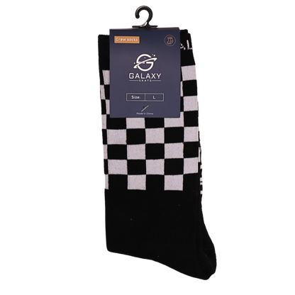 Galaxy Skates Socks - Black & White Checkered